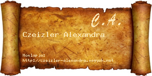 Czeizler Alexandra névjegykártya